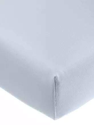 FORMESSE | Jersey-Spannleintuch "Bella Donna"  90/190 cm - 100/220cm (Weiss) | hellblau